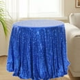thumbnail image 6 of EGYMEN Glitter Round Tablecloth, 47"x47" Shiny Polyester Wedding Cloth, Sparkling Banquet Cover for Parties, Sequin-Accented Event Decoration, 6 of 6