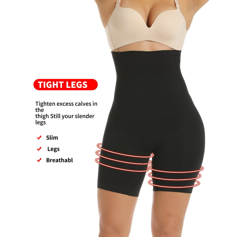 Vaslanda Women Waist Trainer Shapewear Tummy Control Body Shaper Shorts Hi- Waist Butt Lifter Thigh Slimmer 