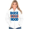 thumbnail image 3 of Boise in the Hood Funny Idaho City Unisex Fleece Graphic Zip Up Hoodie Brisco Brands 2X, 3 of 5