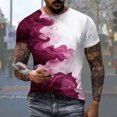 thumbnail image 5 of Black T Shirts Men Slim Fit Quarter Sleeve Big & Tall Polo and Athletic Tshirts Snug Fit Gradient Crew Neck Summer Casual Vacation Basic Basic Tee, 5 of 5