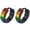 Black Pierced, variant on Stainless Steel Rainbow Clip On Earrings Gay Lesbian Bisexual LGBT Pride Flag Huggie Ear Studs Non Pierced Silver