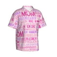 Balery Best Mom ever Print Men's Hawaiian Shirts Short Sleeve Beach