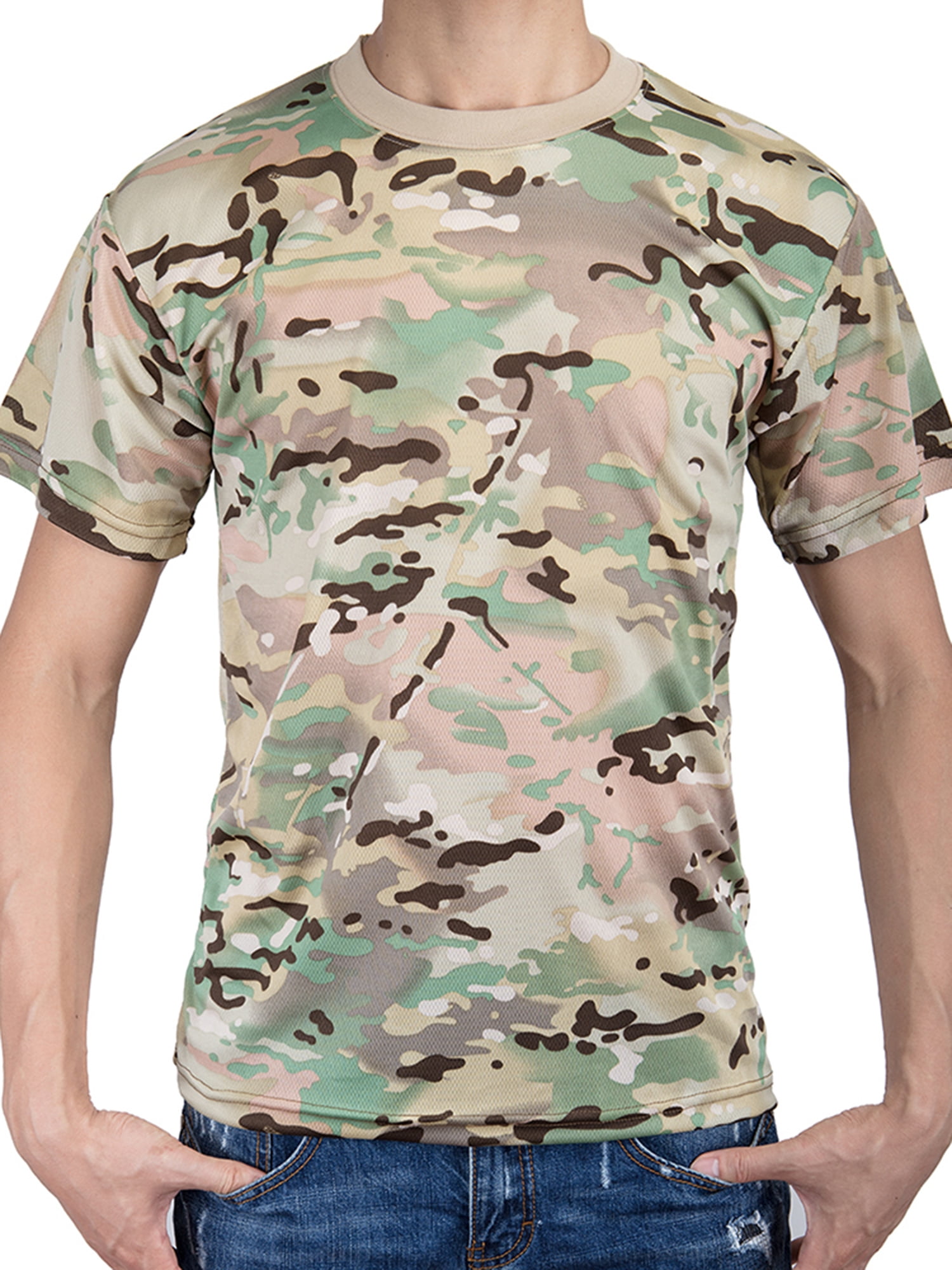 T Shirt Military Dry Camo Camp Tees 