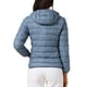 thumbnail image 3 of Abrigo corto de plumas para mujer INSPIRE CHIC, ligero y empaquetable, con capucha, invierno, color azul, 3 of 5