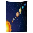 thumbnail image 3 of Ambesonne Space Tablecloth Rectangular Table Cover, Solar System with Sun, 60"x84", Dark Blue Orange, 3 of 4