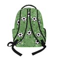 thumbnail image 2 of SCRAWLGOD Soccer Arrowhead Print Green 17 Inch Backpack for School, 600D Polyester Daypack with Padded Straps, Portable Casual Knapsack Lightweight Laptop Backpack, 2 of 6