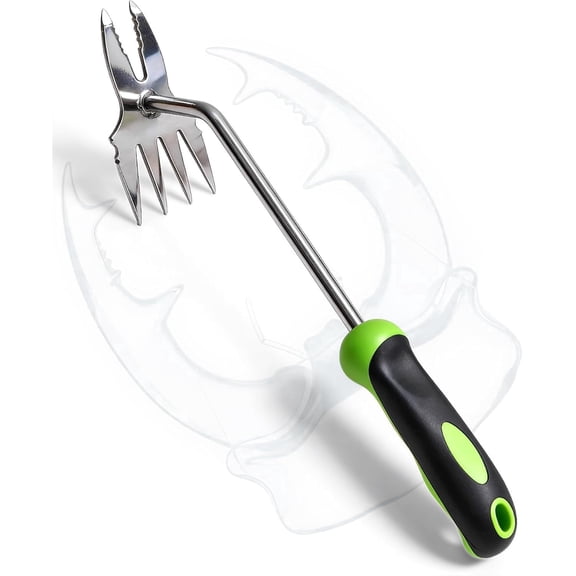 2 in 1 Hand Weeder Puller Tool with Heavy-Duty Stainless Steel with Ergonomic Non-Slip Handle