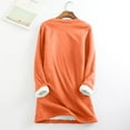 thumbnail image 4 of Womens Winter Soft Sherpa Fleece Lined Pullover Crewneck Solid Color Sweatshirt, 4 of 4