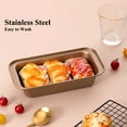 thumbnail image 4 of MindyLLL 5-Piece Golden Baking Set | Non-Stick Carbon Steel Cookie Sheet, Pizza Pan, Loaf Pan, Square Pan & Muffin Tin | Oven to Table Serveware, 4 of 5