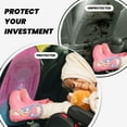 thumbnail image 4 of Naloa Pink Shark Pool Fantasy 2Pcs Anti-Kick Back Seat Cover Kick Mat, Car Seat Protector with 3 Storage Pockets, 4 of 8