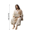 thumbnail image 7 of Jesus Resin Desk Companion Figurine, Car Dashboard Home Office Decor Jesus Christ Statue with "I Am with You Always" Sign, Handmade Sitting Religious Decorative, Unique Spiritual Gift, 7 of 7