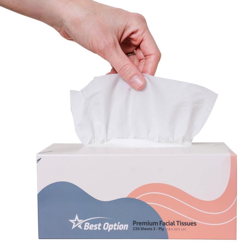 Best Option 2-Ply Facial Tissue, White, 12-Box Pack photo 3