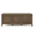thumbnail image 3 of Connaught 51 inch Wide Solid Wood Traditional Storage Bench Trunk in Natural Aged Brown, 3 of 9