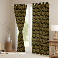 thumbnail image 3 of Feelyou Damask Black Out Curtains, Gold Butterfly Moth Curtains Pack of 2 (42x63 Each), 3 of 6