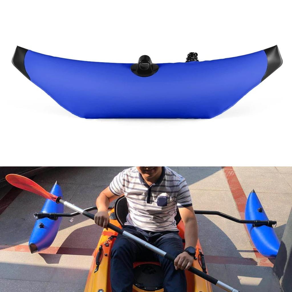 DimyFew PVC Single Inflatable Kayak Canoe Boat Fishing Standing Outrigger/Stabilizer Blue