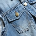 thumbnail image 3 of Ginsiom Mens Denim Vest Sleeveless Slim Fit Ripped Retro Jean Vest Jacket, 3 of 5