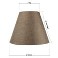 thumbnail image 2 of 8x16x12" SLIP UNO FITTER Hard Back Empire Lampshade - Chocolate Burlap, 2 of 7