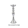 thumbnail image 4 of Inteprter Soporte de almacenamiento de velas, organizador de Metal dorado y plateado a la moda, jarrón de flores de para carretera, Bar en casa, Kits de decoración para fiestas Plata/37cm Inteprter HA067966-06, 4 of 6