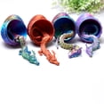 thumbnail image 5 of 8pcs/set 3D Printed dragon egg ,Flexible Joint Animal lacertid Figurines,Realistic Eyes, Home Office Decor,Fidget Toy for Adults Teens Boy Festival Gifts, 5 of 11