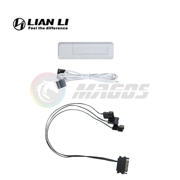 Lian Li L-Wireless Manette pour UNI FAN SL Wireless Series/ Strimer Wireless, L-Connect 3 SYNC, Noir/blanc Blanc
