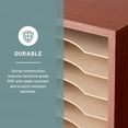 thumbnail image 3 of Scranton & Co 11 Compartment Vertical Wood Desk Organizer in Cherry Brown, 3 of 6