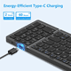 thumbnail image 2 of Teclado Bluetooth plegable, inalámbrico y recargable por USB para iOS, Android, PC, portátil y smartphone (negro), 2 of 7