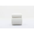 thumbnail image 4 of Modern S-shape Fabric Ottoman Makeup Stool Footstool White-Velvet, 4 of 5