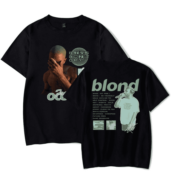 Frank Ocean Merch Blonde Blond T-shirt t shirt Music Men Women Short Sleeve Tee Summer Crewneck Streetwear Top