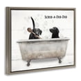 thumbnail image 3 of Stupell Industries Family Pet Dog Bath Animals & Insects Painting Brown Floater Framed Canvas Art Print Wall Art, 31 x 25, 3 of 9