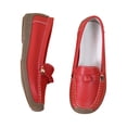 thumbnail image 5 of YOUYEDIAN Flat Shoes for Women Spring Fall Dress Loafers Slip on Non Slip Comfy Walking Shoes Office Closed Toe Orthopedic Shoes (Red), 5 of 5