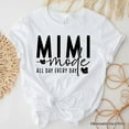thumbnail image 6 of Mimi Mode T-Shirt, All Day Every Day White and Black Tee Gift for Grandma, 6 of 8