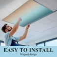 thumbnail image 5 of 2 Pack Teal Green Fluorescent Light Covers for Ceiling Lights and Brown Gradient Magnetic Ceiling Light Covers Overhead Light Filters for Office Classroom Home, 5 of 9