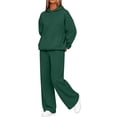 thumbnail image 6 of 2 Piece Sets for Women Lounge Set Fall Outfits 2026 | 2 Piece Outfits,Long Sleeve,Solid,Wide Leg Sweatpants,Matching Sets Women Clothing,Tracksuits,Pants Set, 6 of 8