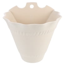 Wall Hanging Flower Pot Cylinder Artificial Basket Decoration Plant Pots Indoor White