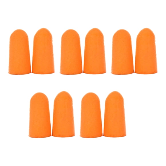 Pack of 10 Travel Sleep Rest Airplane Sound Sleeping Aid Reusable Noise Proof Prevention Soundproof Earplugs Sound Ear Accessories Relax orange