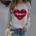 thumbnail image 1 of Qiopertar Mode Femmes Imprimé Col Rond Pull Tops Manches Longues Blouse Confortable Chandail en Molleton Offres de la Semaine Liquidation Moins de 5$ jusqu'à 90 % de Réduction, 1 of 3