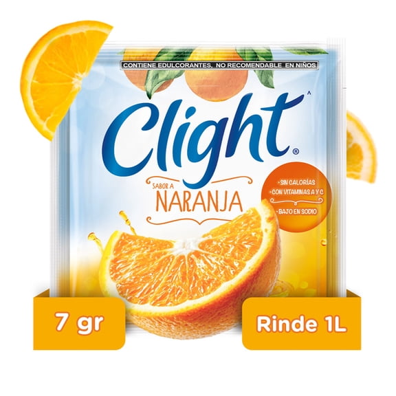 Polvo para preparar bebida Clight sabor a naranja 7 g