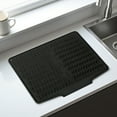 thumbnail image 2 of Silicone Dish Drying Mat 15.6 x 12.9 in, Food-Safe, Heat Resistant Kitchen Dish Drainer Mat with Angled Drain, Anti-Slip, Easy Clean, Foldable Dish Mat, 2 of 8