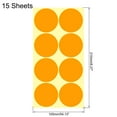thumbnail image 2 of Color Sticker Round Label 50mm for Office Marker Orange Pack of 120, 2 of 6