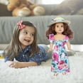 thumbnail image 2 of Poupée aux Cheveux Bouclés Mignonne Robe Imprimée Poupée Princesse Poupée en Vinyle Jouet pour Enfants 45 cm, 2 of 9