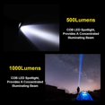 thumbnail image 3 of Headlamp Flashlight Rechargeable, 2-pack 1000 Lumen Zoomable Led Head Lamp , 270 Wide Beam 6 Modes Headlight With Motion Sensor, Adjustable Waterproof, 3 of 5