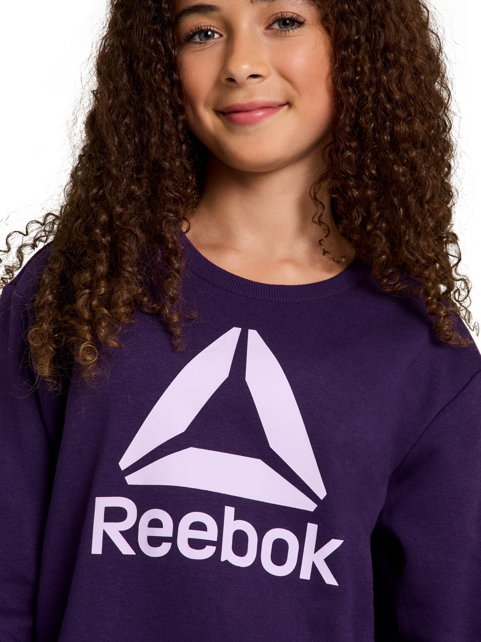 Reebok Girl's Game Day Fleece Crewneck, Sizes 4-18