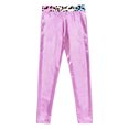 thumbnail image 4 of YONGHS Girls' Metallic Shiny Stretch Leggings Yoga Pants Gymnastics Dance Athletic Tights Trosuers Pink 12, 4 of 6
