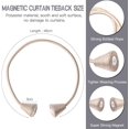 thumbnail image 2 of ZYNERY 2 Pcs Attaches Magnétiques pour Rideaux, Boucles de Fixation pour Corde de Rideau, Attache de Fenêtre Décorative pour Maison Bureau Hôtel (Beige), 2 of 7