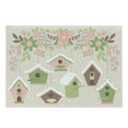 thumbnail image 1 of Birdhouse Cutting Board, Pastel Tone Nests Floral Ornaments Covered in Snow, Decorative Tempered Glass Cutting and Serving Board, in 3 Sizes, by Ambesonne, 1 of 2
