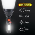 thumbnail image 5 of LED Flashlight,Torch Light,Super Bright USB Rechargeable,Zoomable Flashlight,Outdoor Waterproof,Black, 5 of 9