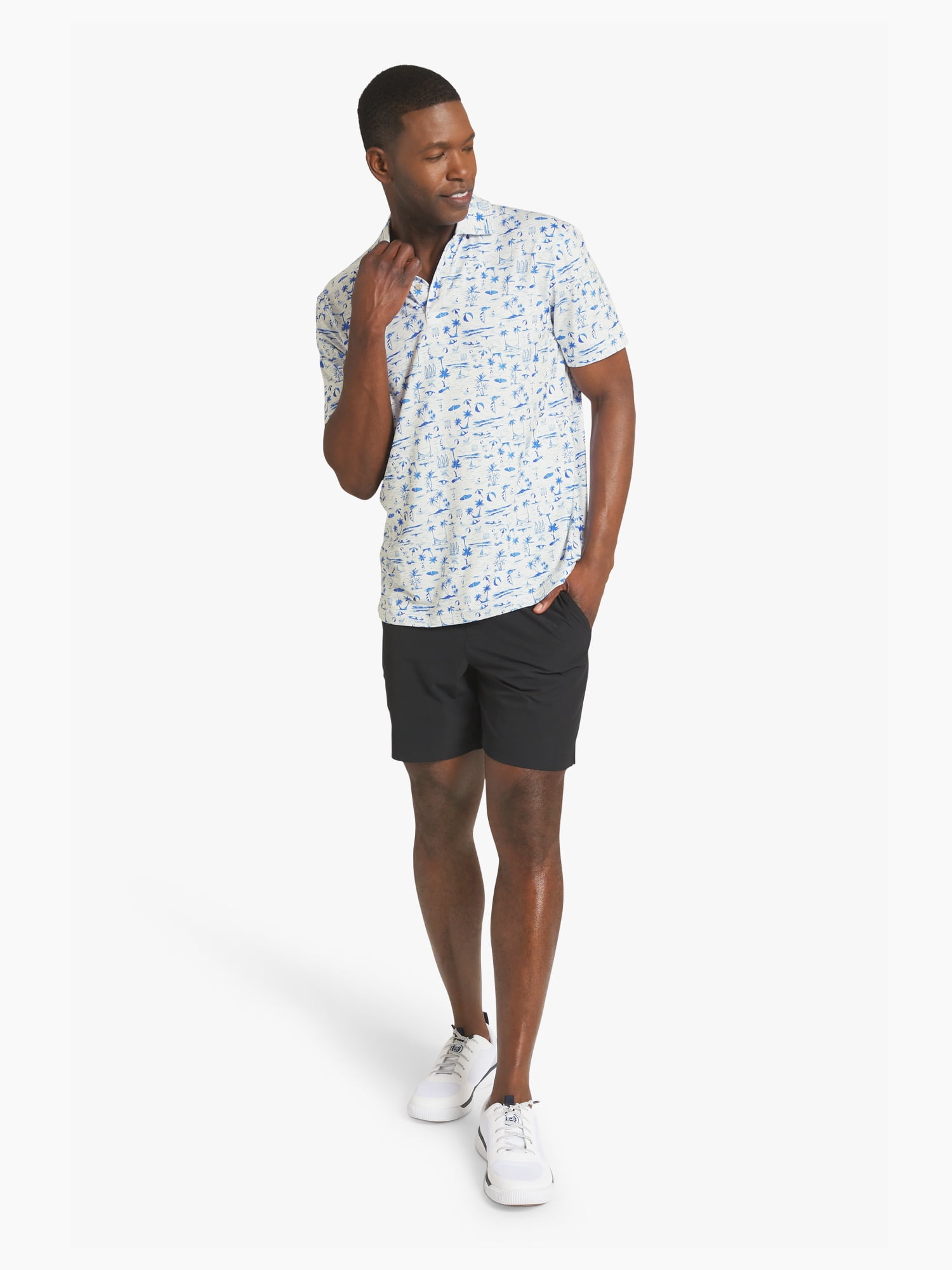 Chaps Men's Printed Performance Polo, Sizes S - 2XL