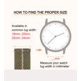 thumbnail image 3 of Uxcell Brown Khaki Nylon Watch Band 22mm Width Soft and Comfortable Nylon Strap with Black Buckle, 3 of 6