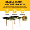 thumbnail image 4 of Black Christmas Table Cloths for 6 Foot Rectangle Tables, Xmas Tree Snowflake Farmhouse Patio Waterproof Elastic Fitted Tablecloths, Washable Rectangular Table Cover for Camping, 4 of 8