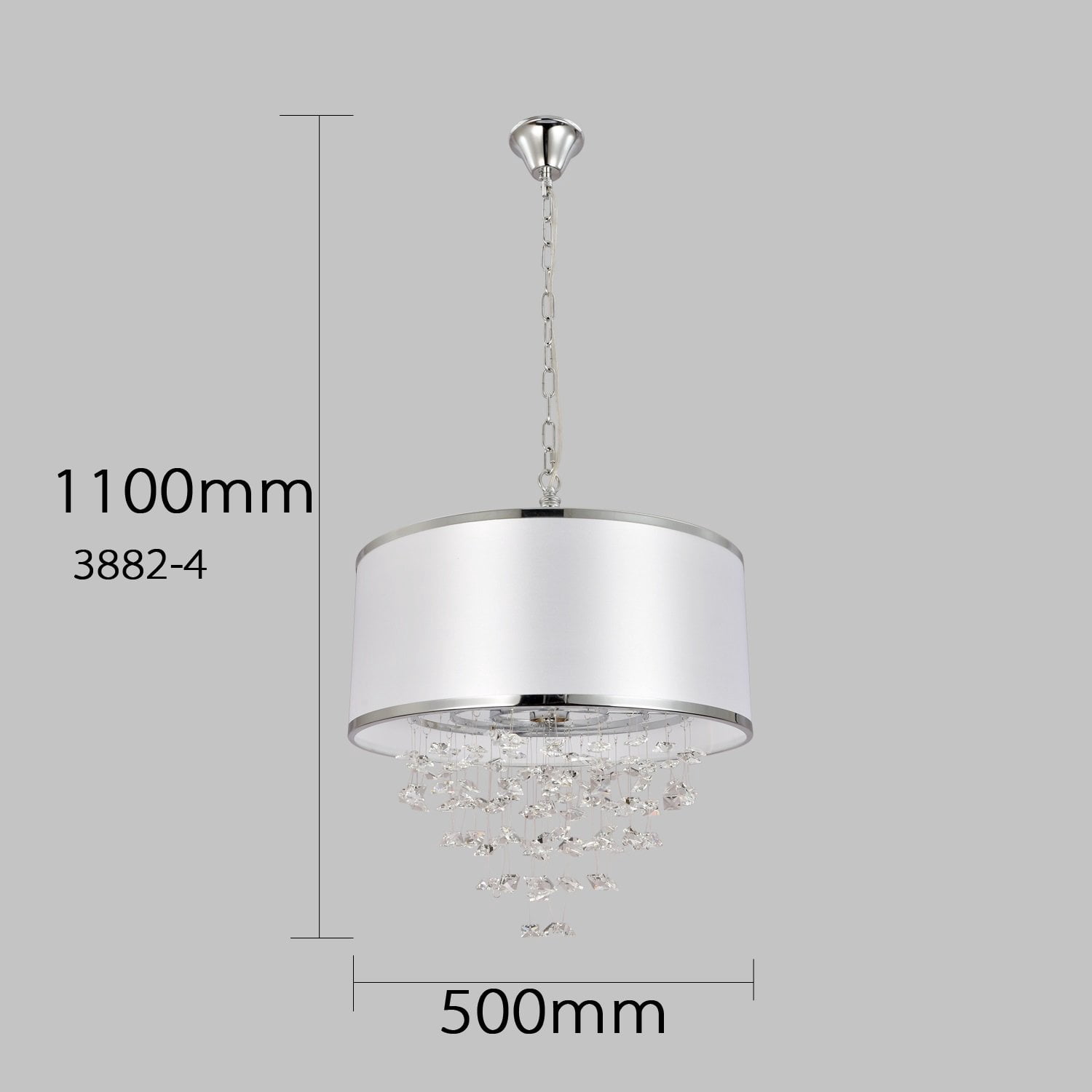Simple and elegant 4-head crystal room chandelier